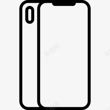 苹果iphonex背面智能手机图标