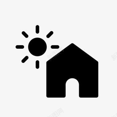 房子家房子的太阳图标