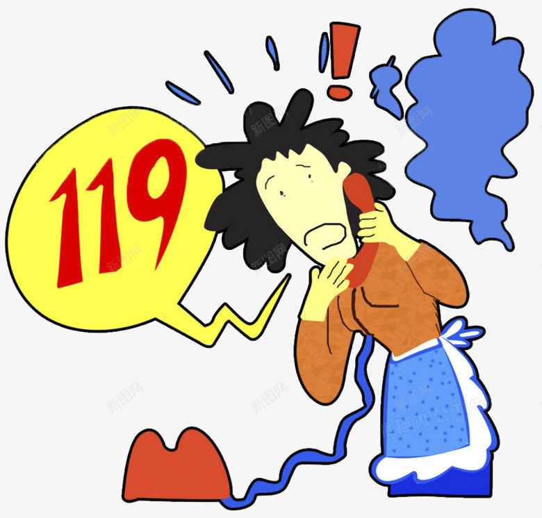 拨打119卡通png免抠素材_88icon https://88icon.com 拨打 卡通