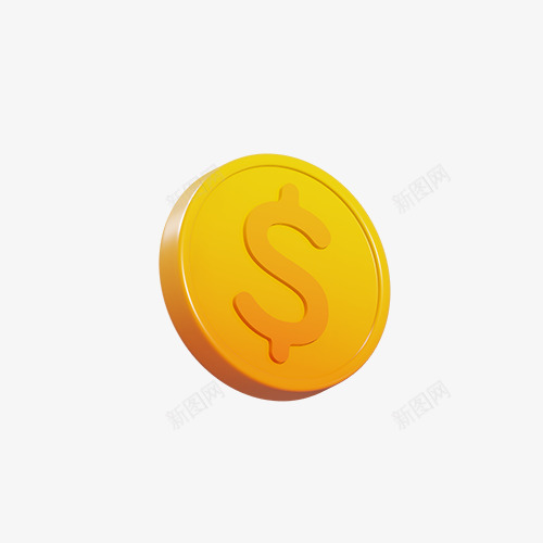 3D卡通立体金币图png免抠素材_88icon https://88icon.com 卡通 立体 金币