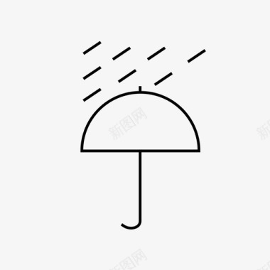 下雨下雨天雨伞图标
