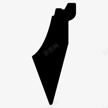 以色列地图边界中东图标
