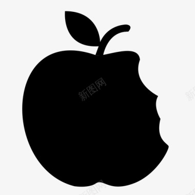 苹果苹果咬食物图标