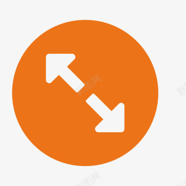图标橙色缩放按钮图标