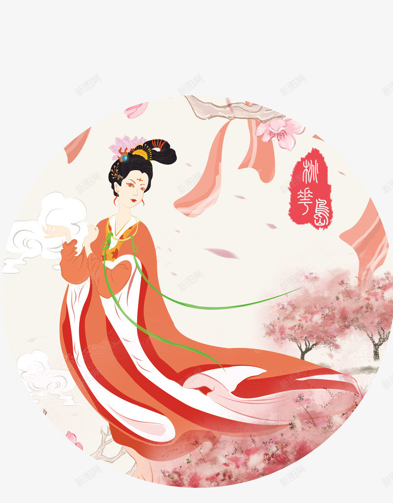 江西新余仙女湖期仙缘旅游文创插画设计之桃花岛png免抠素材_88icon https://88icon.com 江西 新余 仙女湖 期仙 缘旅 游文 插画 设计 桃花岛