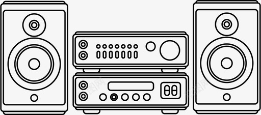 立体科技感立体声音响系统音响爱好者音响图标