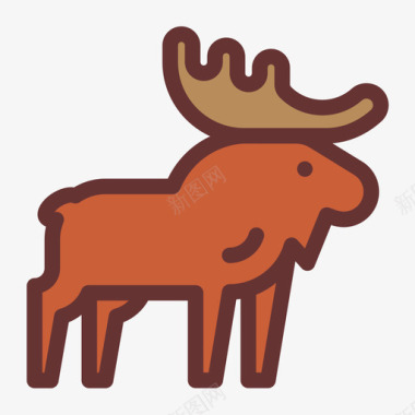 圣诞节麋鹿背景麋鹿图标