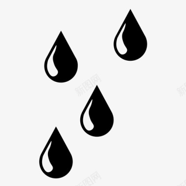 雨水滴油滴图标