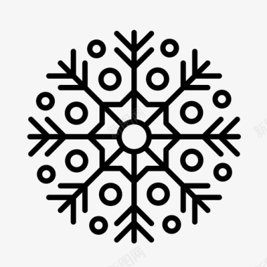 雪花剪纸雪花阿尔卑斯山圣诞节图标