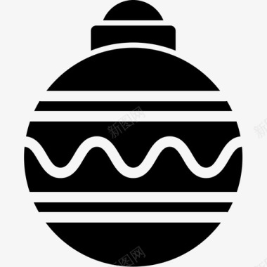 金色装饰球圣诞饰品球装饰图标