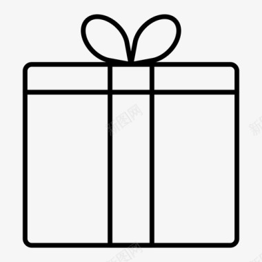 白色礼物盒子礼品银行盒子图标