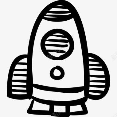 玩具火箭手绘宇宙飞船手绘玩具手绘细部图标