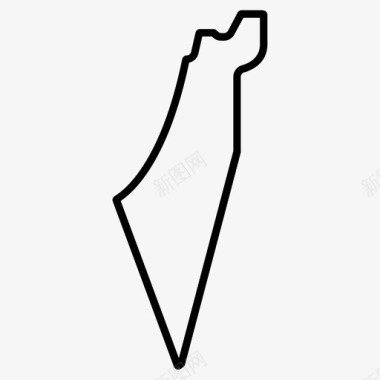 以色列地图边界中东图标