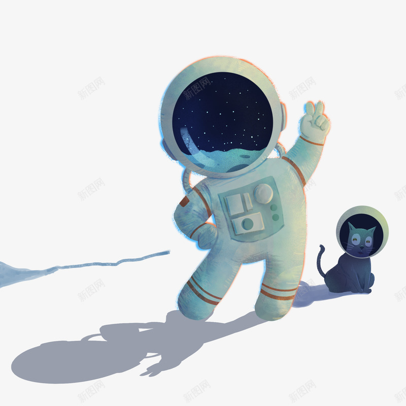 创意人类月球日宇航员设计png免抠素材_88icon https://88icon.com 创意 创意人 人类 月球 宇航员 设计