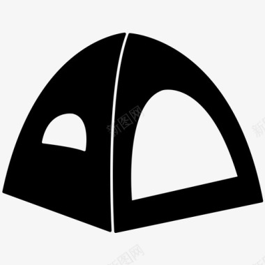 夏令营总动员夏令营实心图标