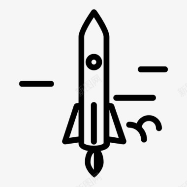 太空火箭加速助推器图标