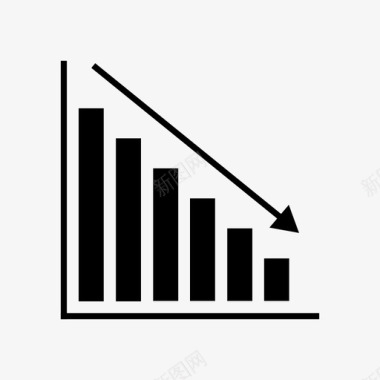 股价下跌亏损业务失败业务亏损图标