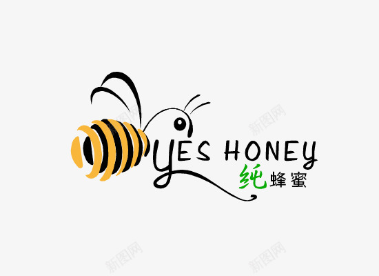 纯蜂蜜logopng免抠素材_88icon https://88icon.com 蜂蜜