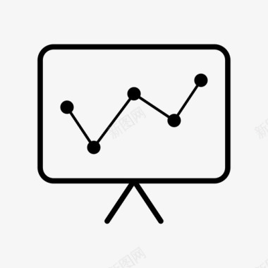 PPT图形演示折线图业务图形图标