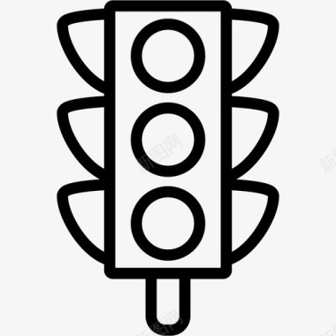 道路红绿灯注意道路图标