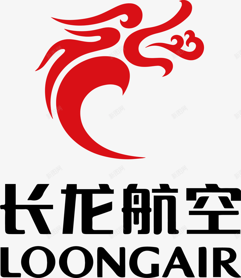 长龙航空全彩竖版png免抠素材_88icon https://88icon.com 长龙 航空 全彩 竖版