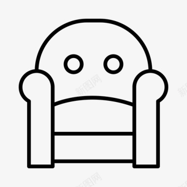 休息室椅子装饰图标