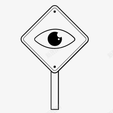 海盗标志牌眼睛标志牌图标