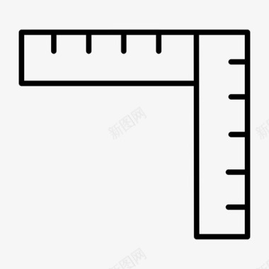 塑料尺子尺子角度几何图标