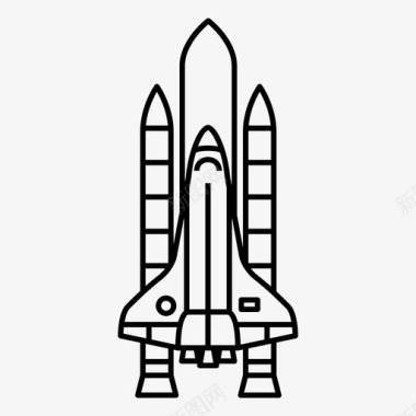 飞船航天飞机载人可重复使用的飞行器图标