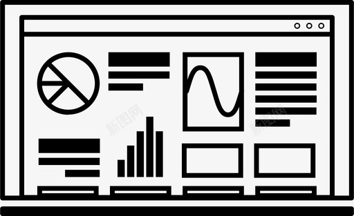 布局柱网页图形笔记本电脑图标