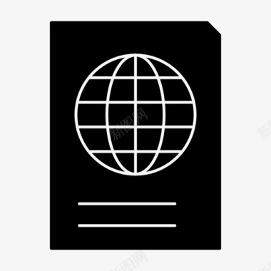国外旅游护照国外国际图标