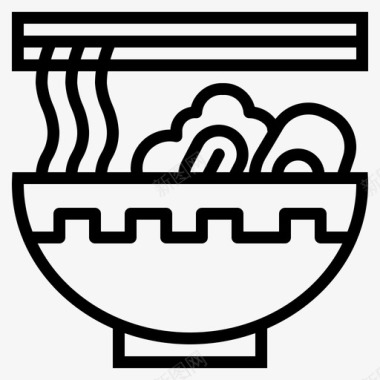 面条面条碗中餐图标
