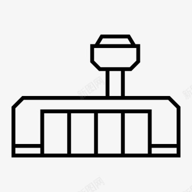 快速到达机场到达大楼图标