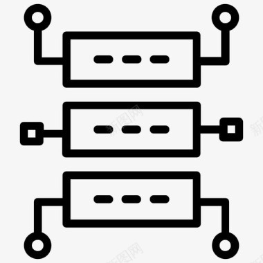 数据托管数据结构数据仓库主机联网图标