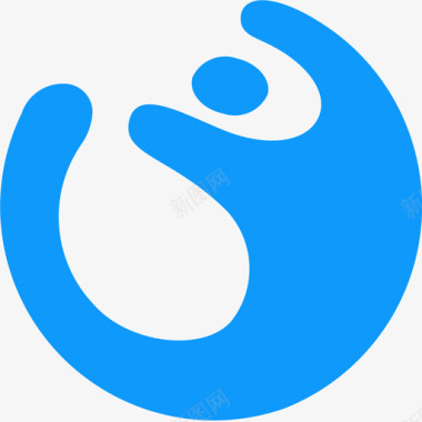 蓝色图标花呗logo图标