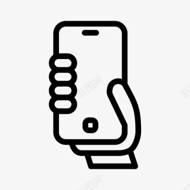 手握持手机手握式通用手机图标图标