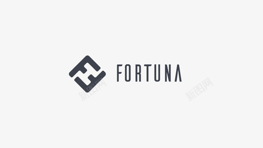 矢量英文字符Fortunalogo英文图标