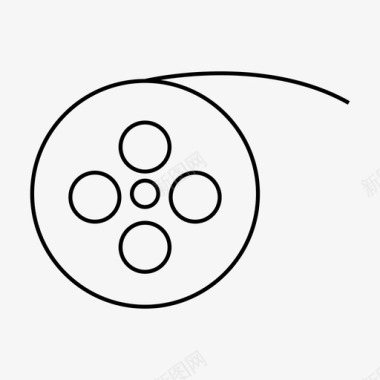 老式电影胶卷摄像机胶卷电影院图标