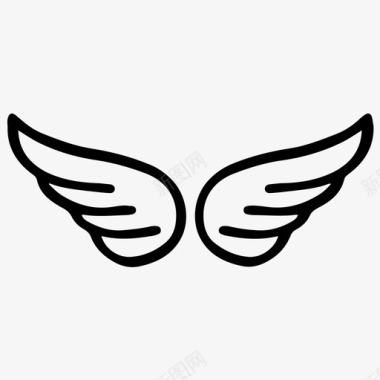天使翅膀天使鸟图标