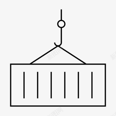 拖着货物箱子集装箱箱子货物图标