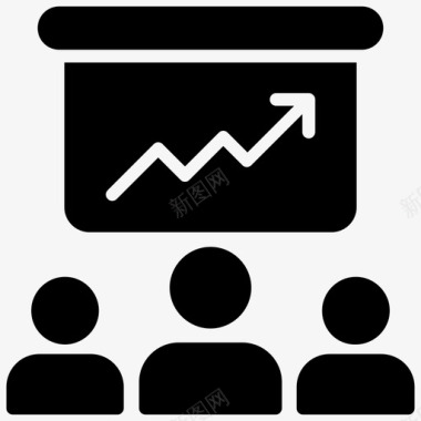 办公软件培训演示董事会业务发展图标