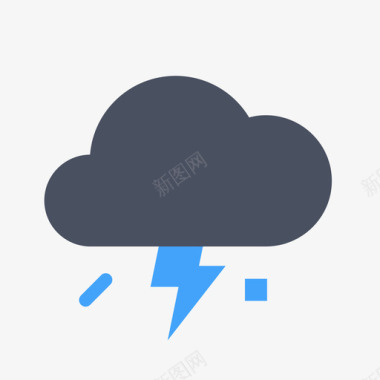 阵雨雷阵雨伴冰雹图标