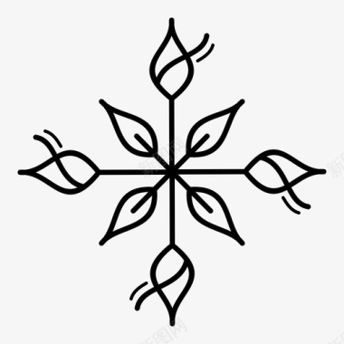 几何标志花朵装饰性图标