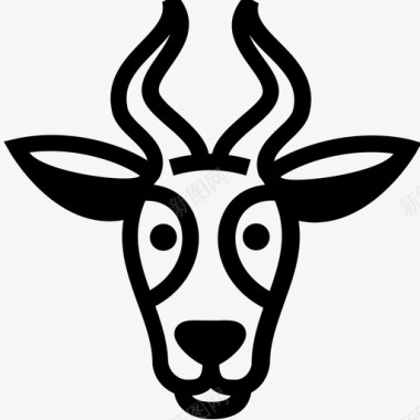 黑斑羚羚羊羚羊头图标