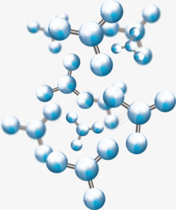 h2o水分子分子链素材