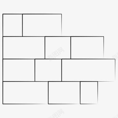 石墙砖块建筑砖石图标
