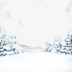 冬天雪景树素材