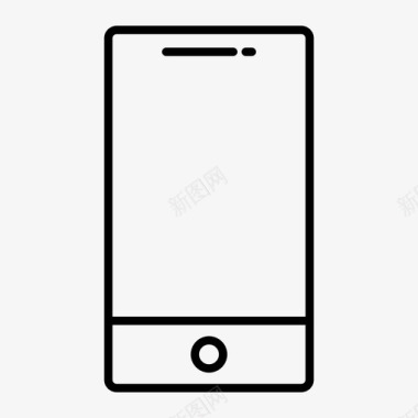 平板的轮廓智能手机形状手机空白屏幕图标