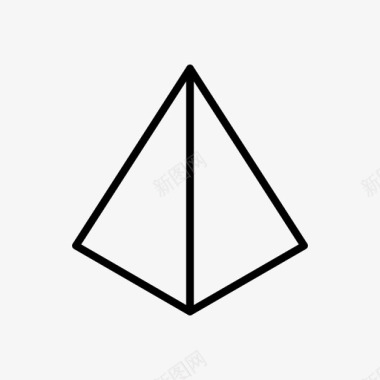 金字塔形状几何形状图标