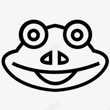 青蛙脸青蛙头蝙蝠蛙图标